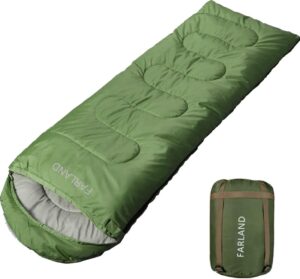 FARLAND Sleeping Bags 20℉ for Adults Teens Kids with Compression Sack Portable and Lightweight for 3-4 Season Camping, Hiking,Waterproof, Backpacking and Outdoors