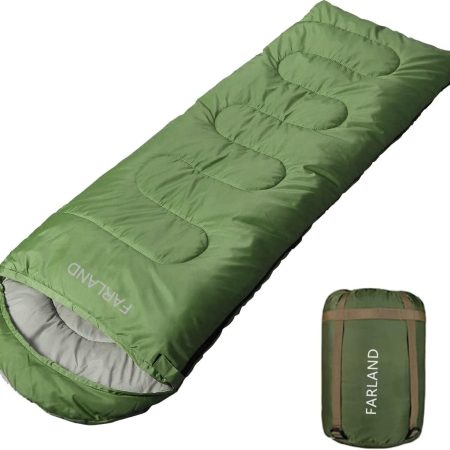 FARLAND Sleeping Bags 20℉ for Adults Teens Kids with Compression Sack Portable and Lightweight for 3-4 Season Camping, Hiking,Waterproof, Backpacking and Outdoors