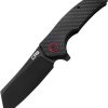 CJRB CUTLERY Folding Knife Crag (J1904) AR-RPM9 Powder Steel Black PVD Blade Carbon Fiber Handle Pocket Knife EDC Knife