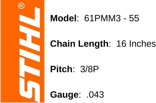 Stihl Chainsaw Picco Micro Oilomatic Saw Chain 61PMM355 - Image 4