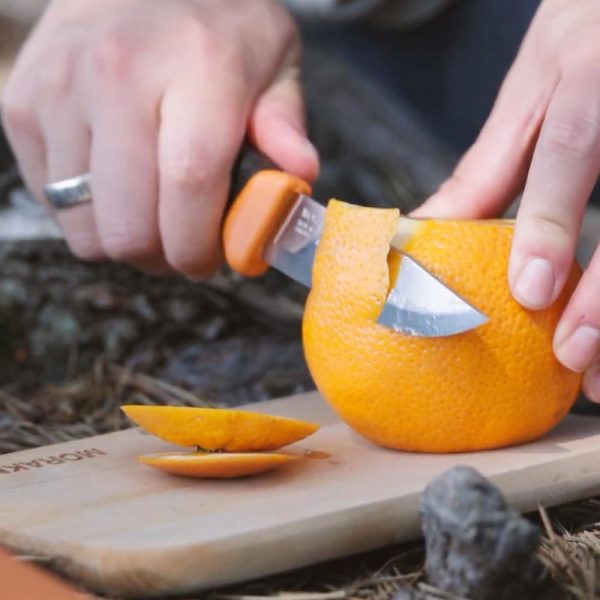 Morakniv Companion Fixed Blade Outdoor Knife with Stainless Steel Blade, 4.1-Inch, Orange (M-11824) - Image 3