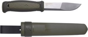 Morakniv Kansbol Stainless Steel Fixed-Blade Survival Knife With Sheath, Military Green, 4.3 Inch