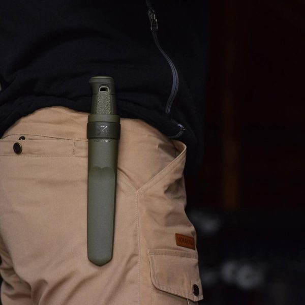 Morakniv Kansbol Stainless Steel Fixed-Blade Survival Knife With Sheath, Military Green, 4.3 Inch - Image 4