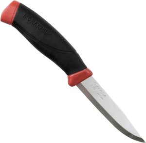 Morakniv Companion (S) Stainless Steel Fixed-Blade Knife with Sheath, Dala Red, 4.1 Inch