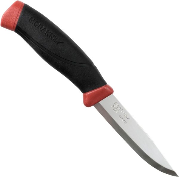 Morakniv Companion (S) Stainless Steel Fixed-Blade Knife with Sheath, Dala Red, 4.1 Inch