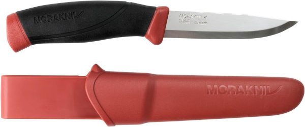 Morakniv Companion (S) Stainless Steel Fixed-Blade Knife with Sheath, Dala Red, 4.1 Inch - Image 3