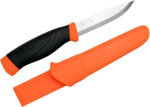 Morakniv Companion Heavy-Duty Carbon Steel Fixed-Blade Knife with Sheath, 4.1 Inch
