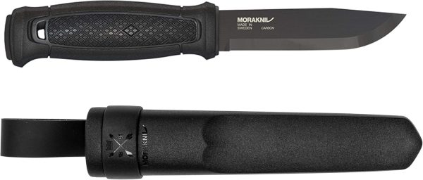 Morakniv Garberg Carbon Steel Full-Tang Fixed-Blade Survival Knife With Poly Sheath, Black, 4.3 Inch