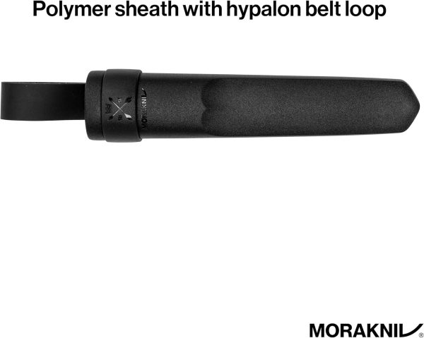 Morakniv Garberg Carbon Steel Full-Tang Fixed-Blade Survival Knife With Poly Sheath, Black, 4.3 Inch - Image 3