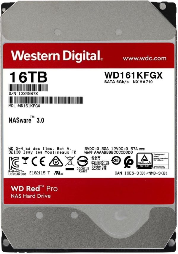 Western Digital 16TB WD Red Pro NAS Internal Hard Drive HDD - Image 3