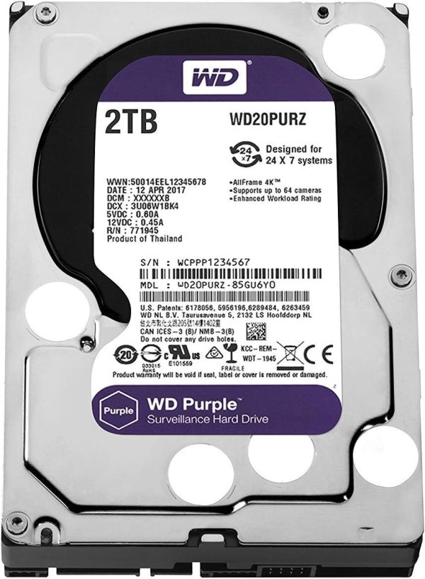 WD Purple 2TB Surveillance Hard Disk Drive