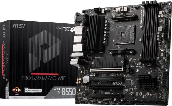 MSI PRO Compact Motherboard for AMD with Fast WiFi and Bluetooth