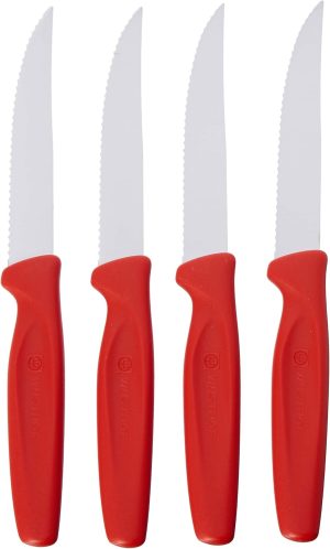 Wüsthof Zest 4-Piece Steak Knife Set (Red)