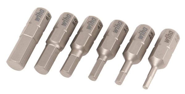 Wiha 71397 6 Piece Hex Insert Bit Set - Metric - Image 2