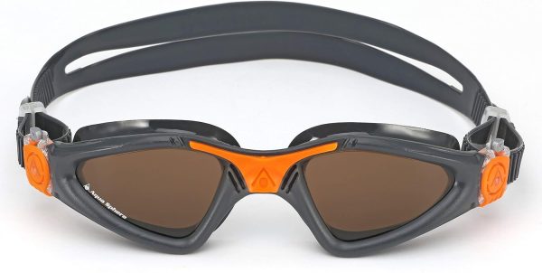Aqua Sphere Kayenne Swim Goggles with Polarized Lens (Gray/Orange) - Image 2