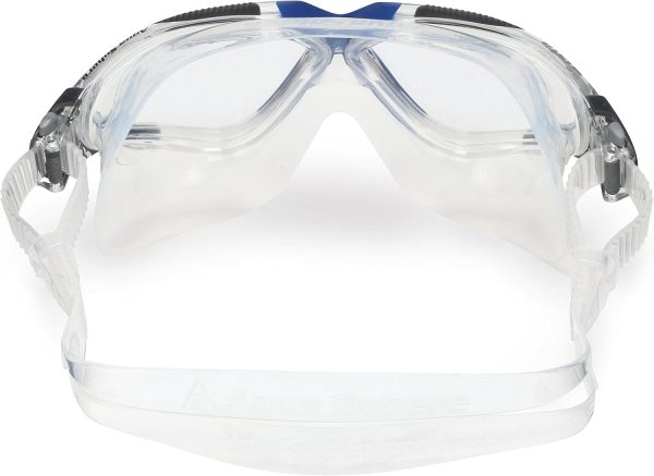 Aqua Sphere Vista Swim Mask with Clear Lens, Gray/Blue - Image 2