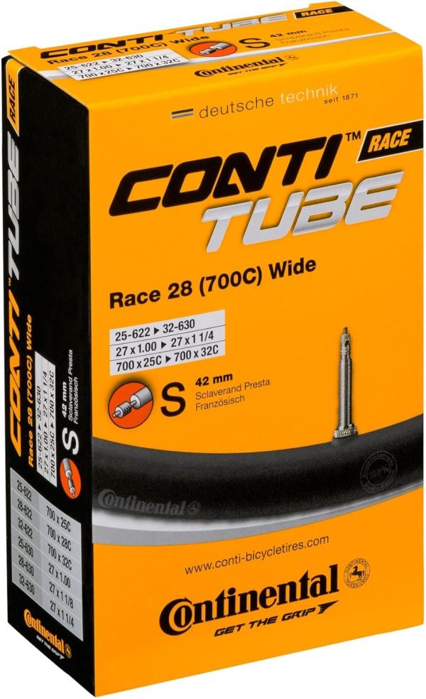 Continental Race 28" Wide 700x25-32c Inner Tubes - 42mm Presta Valve (Pack of 4 w/Conti Sticker) - Image 2
