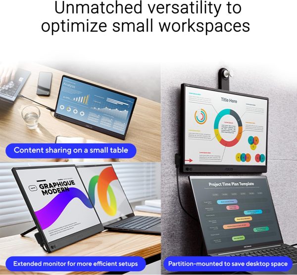 ASUS ZenScreen 16" Portable Monitor with a Built-in Stand and Eye Care - Image 3