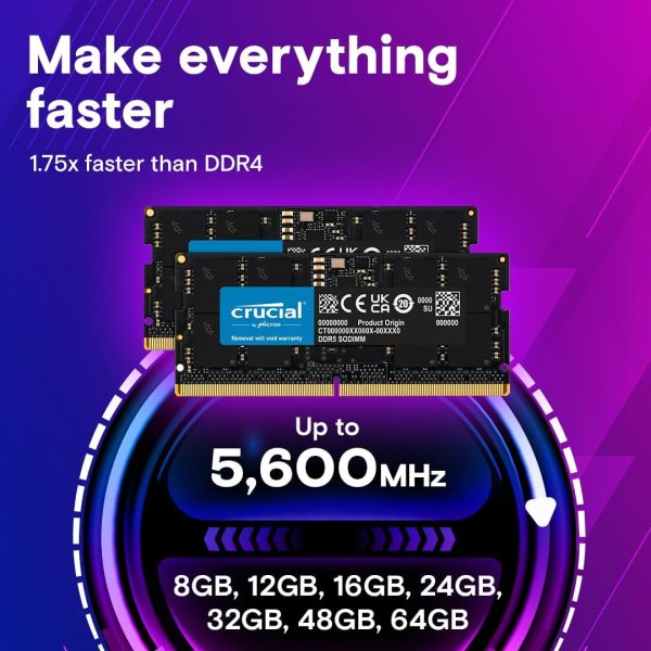 Crucial 32GB DDR5 Laptop Memory Kit - Image 3