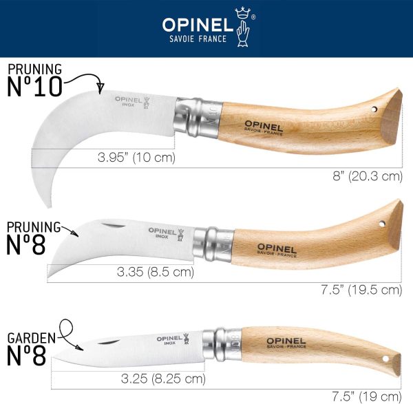 Opinel N Degree8 Boxed Garden Knife, 8.5 cm Blade, Metalic - Image 3