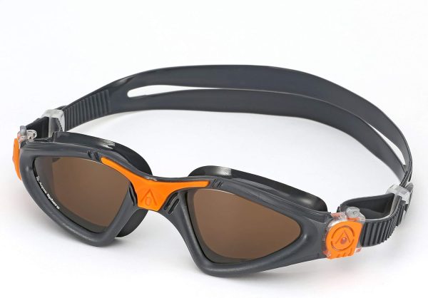 Aqua Sphere Kayenne Swim Goggles with Polarized Lens (Gray/Orange) - Image 3