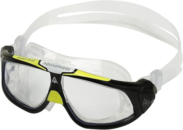 Aqua Sphere Seal 2.0 Swim Goggles - Unisex Adult, Clear Lens, Black/Gray Frame,One Size - Image 3