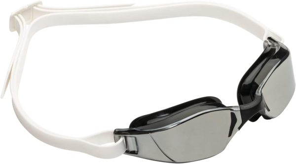 Aqua Sphere XCEED Adult Swim Goggles - Unisex Adult, Silver Titanium-Mirrored Lens, Black/White Frame, One Size - Image 3