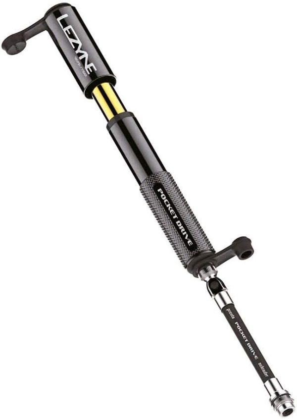 LEZYNE Pocket Drive Bicycle Hand Pump, High Pressure 160 PSI, Presta & Scharader Compatible, Bike Pump (Black) – Bild 3