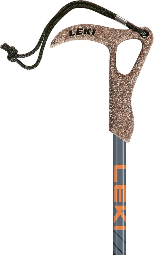 LEKI Wanderfreund High Fives Aluminum Adjustable Lightweight Walking Pole (Single) for Trekking & Hiking - Blue-Orange-Blue - 60-120 cm - Image 3