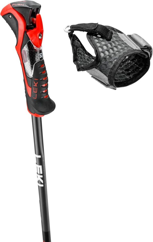 LEKI Airfoil 3D Lightweight Aluminum Ski Poles for Alpine Skiing - White-Dark Anthracite-Neonyellow - 120 cm - Image 3