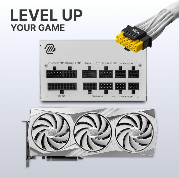 MSI MAG 850W White Power Supply with a 10-Year Warranty - Image 4