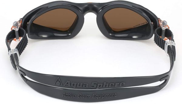 Aqua Sphere Kayenne Swim Goggles with Polarized Lens (Gray/Orange) - Image 4
