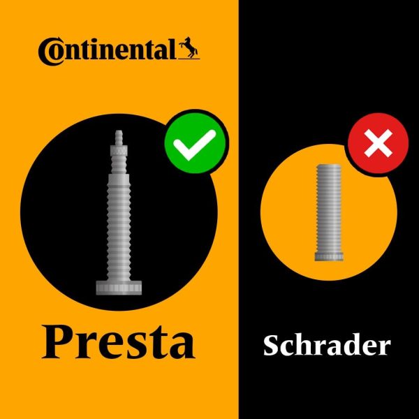 Continental Race 28" Wide 700x25-32c Inner Tubes - 42mm Presta Valve (Pack of 4 w/Conti Sticker) - Image 4