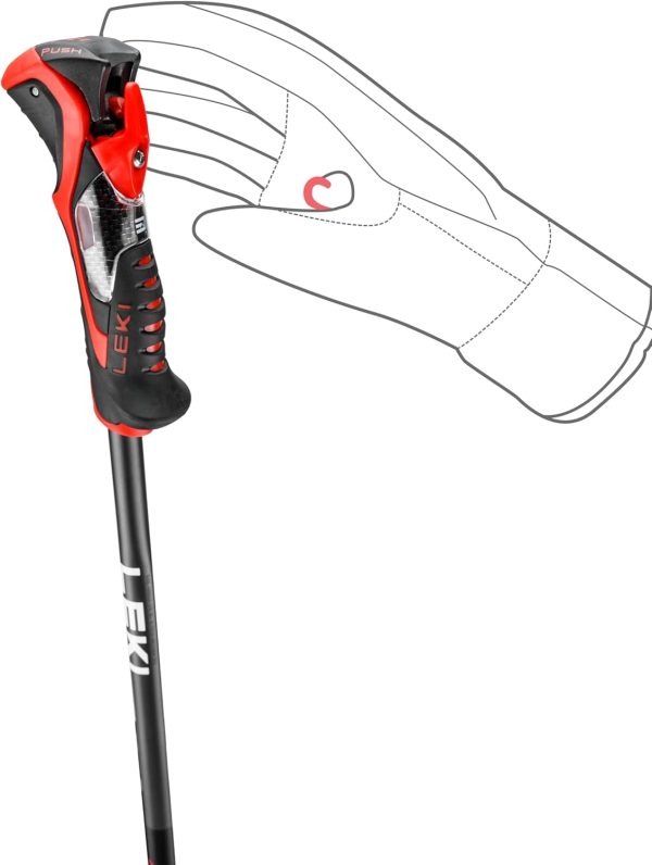LEKI Airfoil 3D Lightweight Aluminum Ski Poles for Alpine Skiing - White-Dark Anthracite-Neonyellow - 120 cm - Image 4