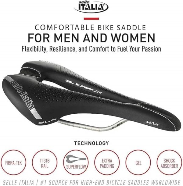 Selle Italia Max SLR Gel SuperFlow Road Bike Saddle – Bild 4