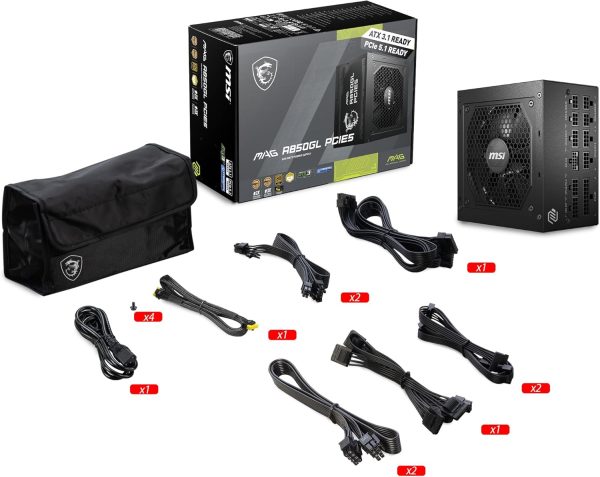 MSI MAG 850W Power Supply with a 10-Year Warranty - Image 4