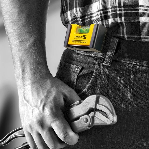 Stabila Magnetic Pocket Level PRO with Holster Yellow - Image 3