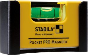 Stabila Pocket PRO Magnetic mini spirit level with belt clip 7 cm