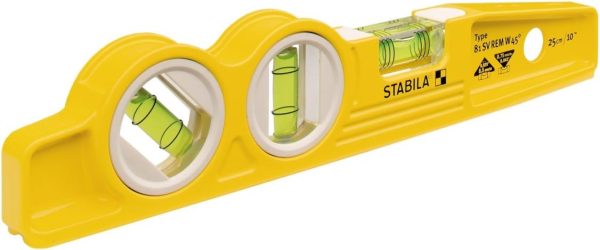 Stabila Die Cast Magnetic Torpedo with 45 degree vial and V-groove frame