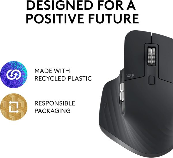 Logitech MX Master 3S Wireless Mouse Standard Edition with Logi Bolt USB Receiver - Image 2