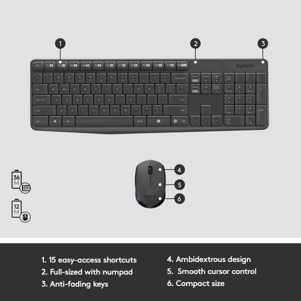 Logitech MK235 Wireless Keyboard and Mouse Combo for Windows - Image 4