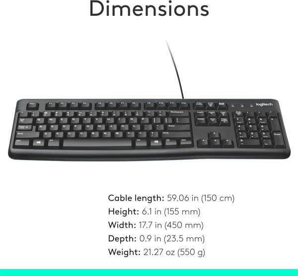 Logitech K120 Wired Keyboard - Image 3