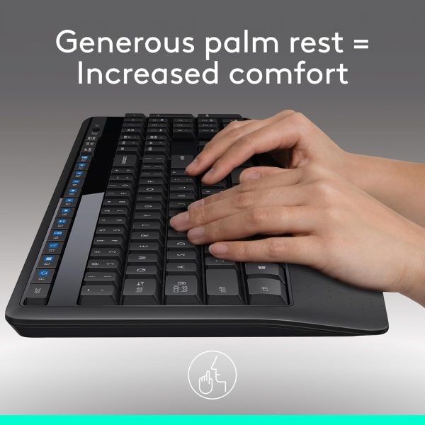 Logitech MK345 Wireless Keyboard and Mouse Combo with Palm Rest - Image 2