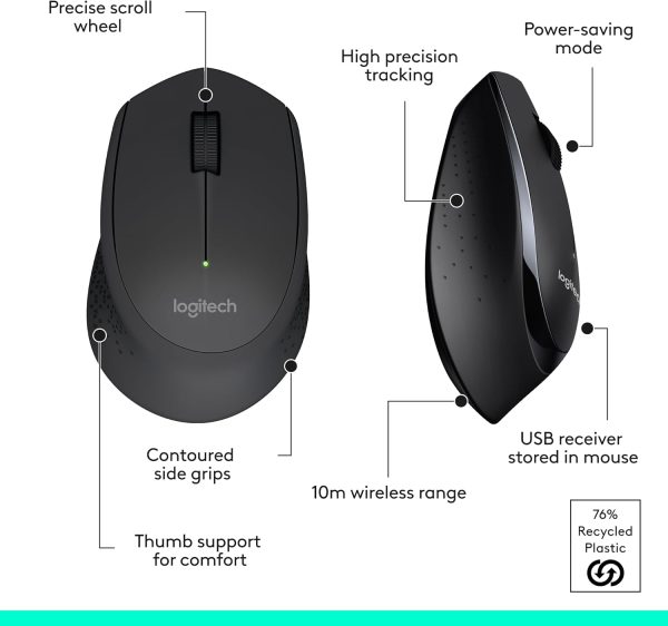Logitech MK345 Wireless Keyboard and Mouse Combo with Palm Rest - Image 5
