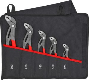 KNIPEX 5 Pc Pliers Cobra Set In Tool Roll 00 19 55 S5