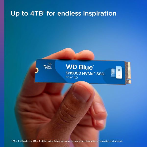 Western Digital 1TB WD Blue SN5000 NVMe Internal Solid State Drive SSD - Image 3