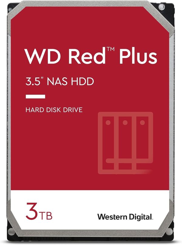 Western Digital 3TB WD Red Plus NAS Internal Hard Drive HDD