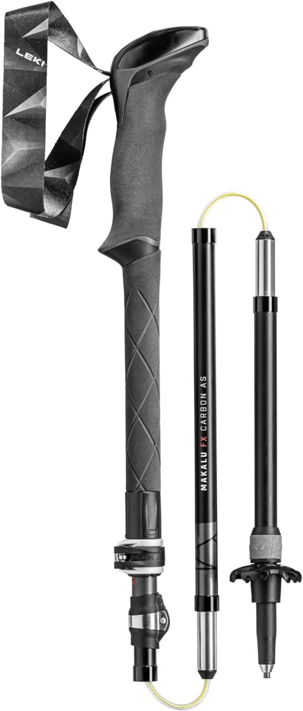 LEKI Makalu FX Carbon AS Adjustable Lightweight Walking Poles for Trekking & Hiking - Anthracite-Red-Black - 110-130 cm – Bild 5