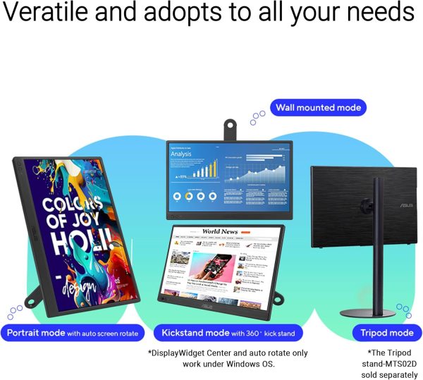 ASUS ZenScreen 16" Portable Monitor with a Built-in Stand and Eye Care - Image 5