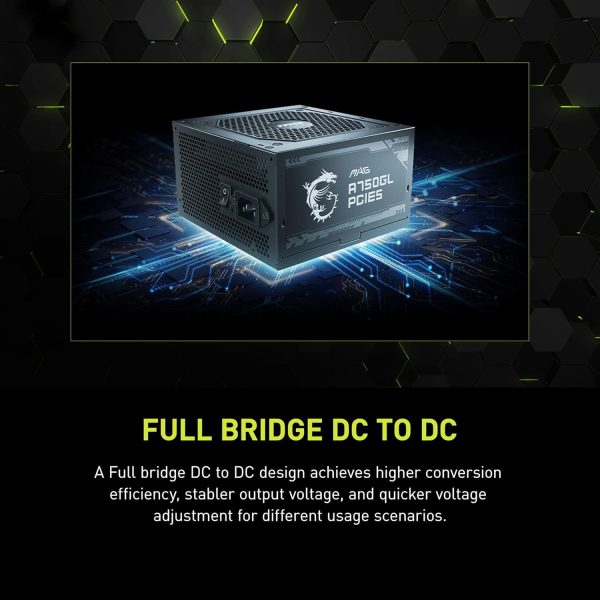 MSI MAG 750W Power Supply with a 10-Year Warranty - Image 5